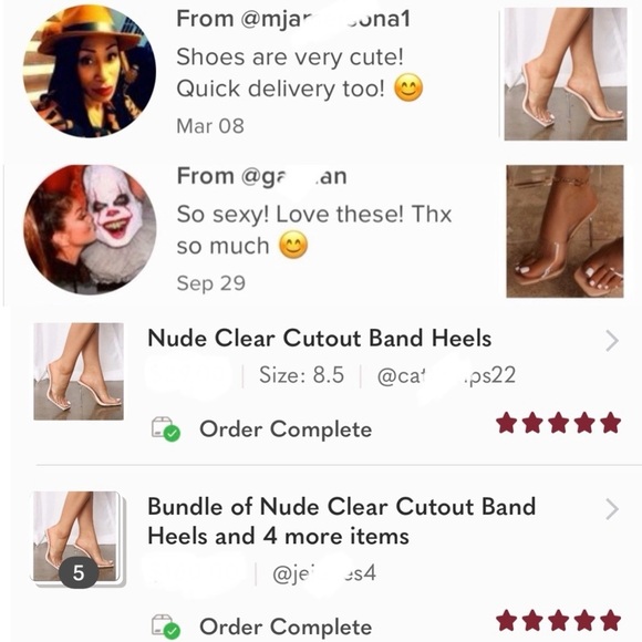 Nude Clear Cutout Band Heels - Picture 10 of 12